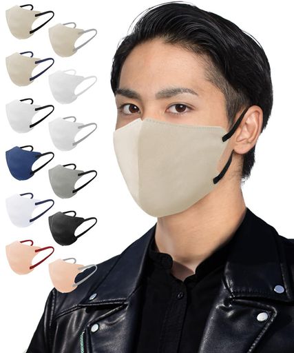 [ＴＪ ＴＲＡＤ ＪＡＰＡＮ] バイク フェイスマスク 大きめ マスク 日本製 不織布 (大きめ30枚個包装, オールドレース×ブラック)