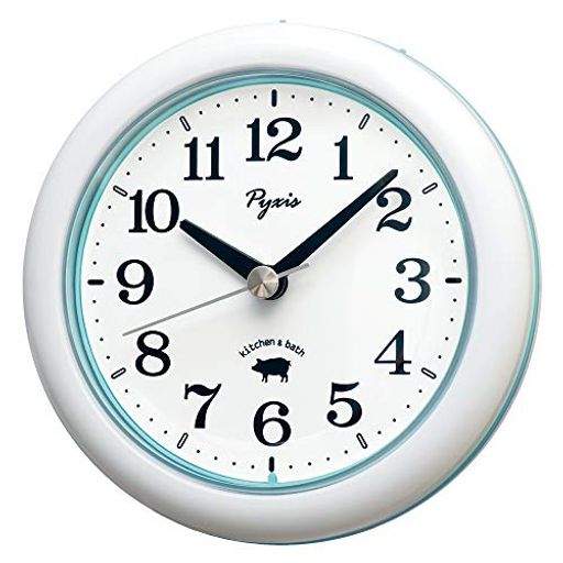セイコー クロック 掛け時計 置き時計 兼用キッチン & バスクロック アナログ 生活防水 NA613W 123×122×48MM