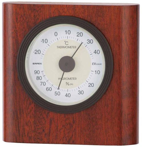 EMPEX (エンペックス) 気象計 温度湿度計 イートン温湿度計 置き用 日本製 ブラウン TM-646
