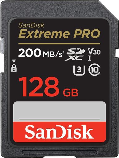 SANDISK (サンディスク) 128GB EXTREME PRO SDXC UHS-I メモリーカード - C10、U3、V30、4K UHD、SDカードDIGITAL CAMERAS - SDSDXXD-128