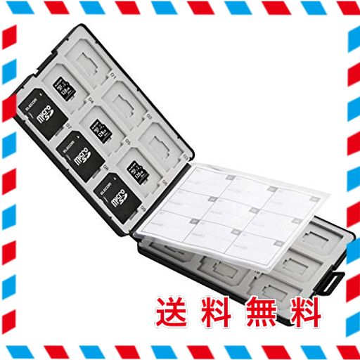 エレコム メモリカードケース SD ケース プラスチック SD18枚 + MICROSD18枚収納 ブラック CMC-SDCPP36BK