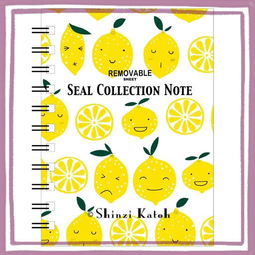 シール堂 日本製 剥がしやすい シール帳 SHINZI KATOH レモン A6サイズ 40ページ KS-SB-10023