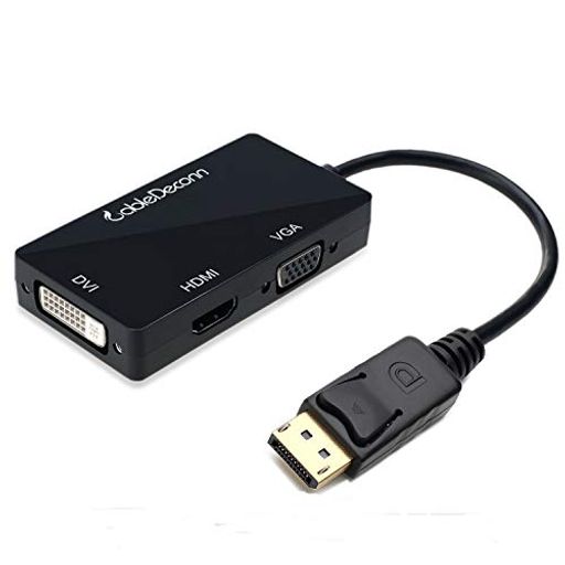 CABLEDECONN DISPLAYPORT HDMI VGA DVI 変換 アダプター 最大解像度1920X1080P対応 DP HDMI VGA DVI 変換ケーブル 3IN1 多機能 変換ハブ