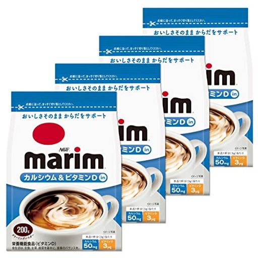 AGF マリーム カルシウム & ビタミンD入り 袋 200G×4袋 【 コーヒーミルク 】 【 詰め替え 】