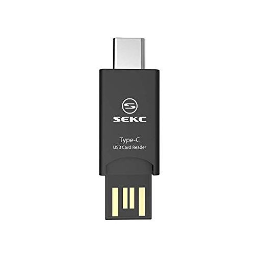 SEKC MICROSDカードリーダー、TYPE-C 、TYPE-A USB 2.0対応 変換コネクタ 高速転送 ブラック STC-CR21