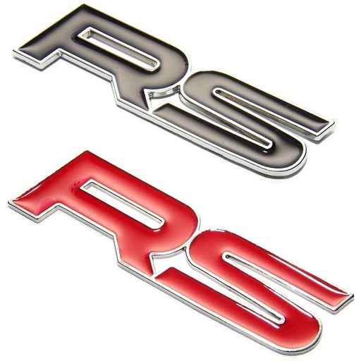 CAROVER 【 3D メタル 】 汎用 RS ステッカー レーシング 立体 スポーツ 車 車用 デカール シール かっこいい 文字 ロゴ おしゃれ 英語