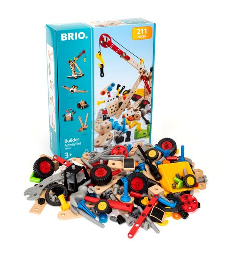 BRIO (ブリオ) ビルダー アクティビティセット [全210ピース] 対象年齢 3歳~ (大工さん 工具遊び おもちゃ 知育玩具) 34588
