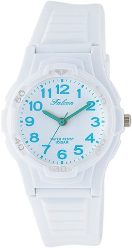 [シチズン Q & Q] 腕時計 アナログ 防水 ウレタンベルト VS06-005 レディース ホワイト ライトブルー