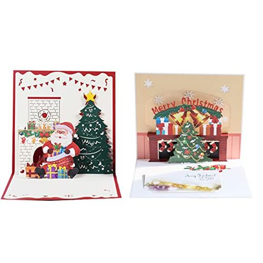TRICOLOR クリスマス グリーティングカード 2点セット クリスマスカード メッセージカード ポップアップカード 3D おしゃれ お祝いカード