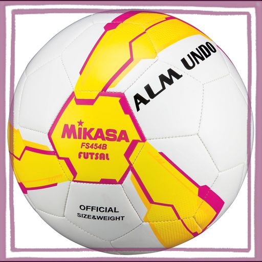 ミカサ(MIKASA)フットサルボール 4号一般・大学・高校・中学校レジャー用 イエロー/ピンク FS454B-YP 推奨内圧0.400~0.600KGF/CM2
