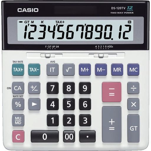 CASIO(カシオ) スタンダード電卓 税計算・加算器方式 デスクタイプ 12桁 DS-120TW