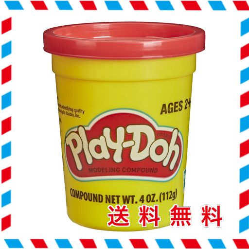プレイ・ドー PLAY-DOH シングル缶 112G(あか)こむぎねんど B8176 正規品
