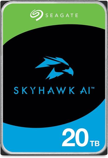 SEAGATE SKYHAWK AI 3.5インチ 【データ復旧 3年付】 20TB 内蔵 ハードディスク HDD CMR 5年保証 6GB/S 256MB 7200RPM ネットワーク 監視
