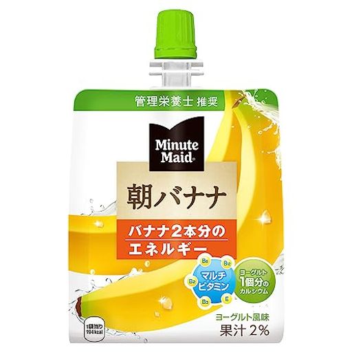 コカ・コーラ ミニッツ メイド 朝バナナ ゼリー 180Gパウチ×24個