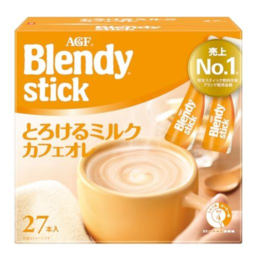 AGF ブレンディ スティック とろけるミルクカフェオレ 【 スティックコーヒー 】 27個 (X 1)