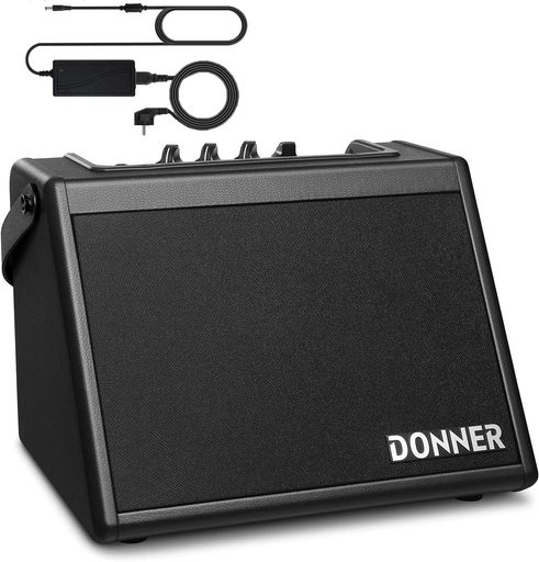 DONNER アンプ 電子ドラム キーボード用 20W 外部 スピーカー 小型 ミニ ワイヤレス ブラック 日本語取扱説明書 DDA-20