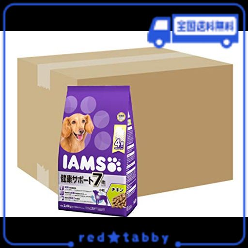 アイムス (IAMS) ドッグフード アイムス 7歳以上用 健康サポート 小粒 チキン シニア犬用 2.6KG×4 (ケース販売)