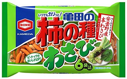 亀田製菓 亀田の柿の種わさび6袋詰 182G×6袋