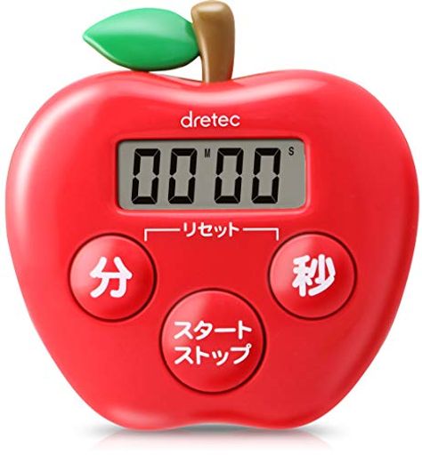 DRETEC(ドリテック) 【抗菌タイプで衛生的】りんごタイマー デジタル 99分59秒 T-534RD レッド