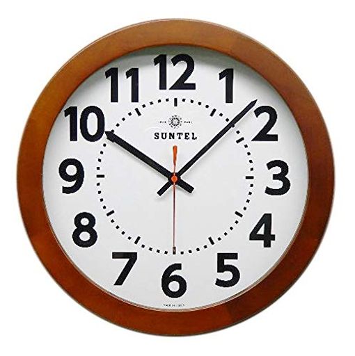 さんてる(SUNTEL) 掛け時計 ブラウン 330×45MM モジくっきり木枠掛け時計BR(ブラウン) SQ06-BR