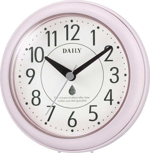 リズム(RHYTHM) 掛け時計 置き時計 防水 防塵 ピンク Ф11.8×4.8CM DAILY アクアパークDN 4KG711DN13
