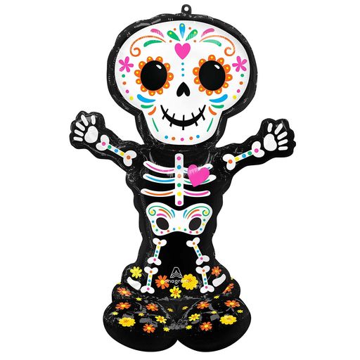 ANAGRAM デイオブザデッド スケルトン AIRLOONZ DAY OF THE DEAD STANDING SKELETON