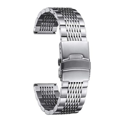 [BINLUN] 時計バンド ステンレス メタルバンド 交換用金属腕時計ベルトウオッチストラップ 磨かれた 高光沢 メタル腕時計ベルト メンズ