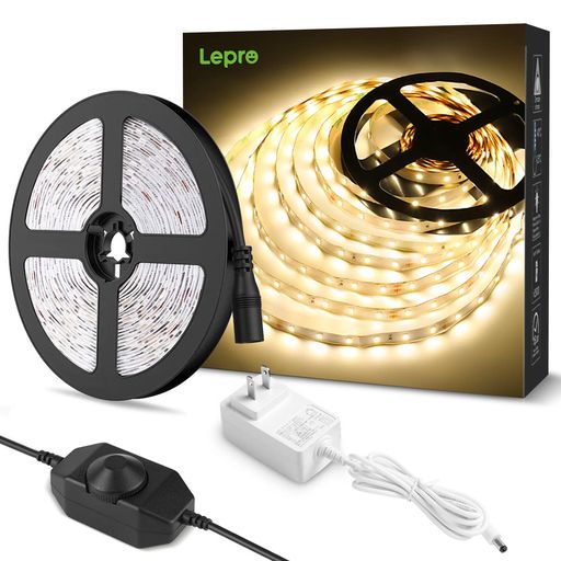 LEPRO テープライト LEDテープ 10M 電球色 無段階調光 間接照明 高演色タイプ ストリップライト 両面テープ 切断可能 工具不要 取付簡単