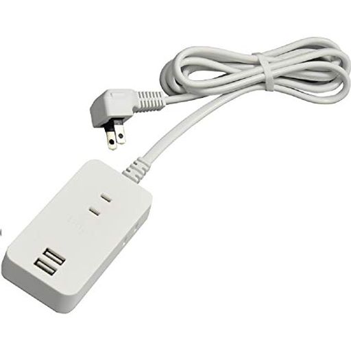 トップランド USB 電源タップ 延長コード AC3個口 USB2ポート 1.5M オートパワーシステム搭載 ホワイト TPS15-WT