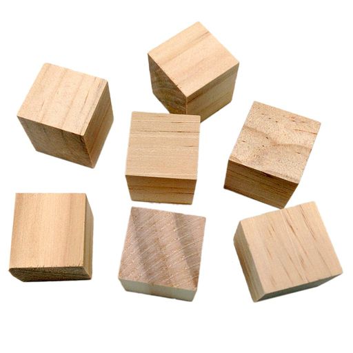 ノーブランド品 DIY クラフト 40枚 木製 キューブ 素朴 装飾 方体 木のブロック 20 * 20 * 20MM