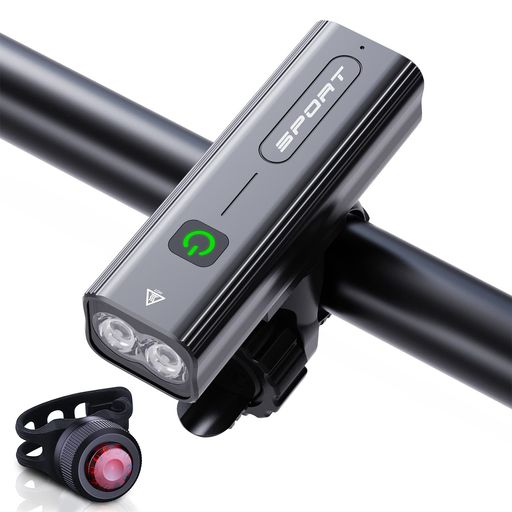 BOSIWO 自転車 ライト 大容量2600MAH 1000ルーメン USB充電式 LEDヘッドライト「3IN1機能搭載」 自転車ヘッドライト テールライト付き ３