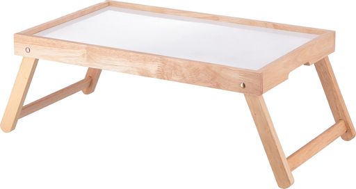 不二貿易(FUJIBOEKI) 折りたたみ ベッドテーブル ローテーブル 幅50×奥行31.3×高さ20CM ナチュラル ホワイト 天然木 ボヌール 28683