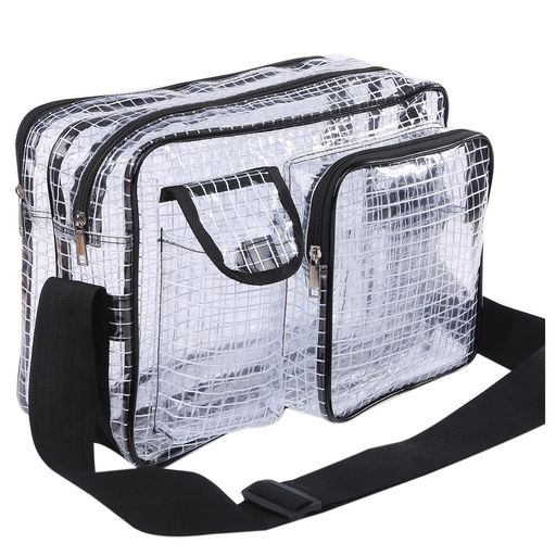 [GOOTOUCH] エンジニアバッグ 14インチ 透明ショルダーバッグ クリーンルーム用バッグ 35×25×21 (14INCH14L