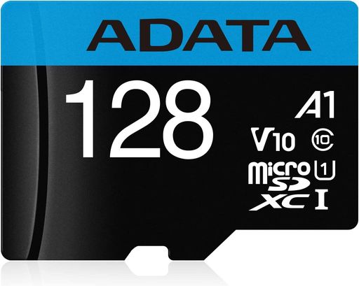 ADATA MICROSD カード 128GB MICROSDXC UHS-I CLASS10 A1対応 SD変換アダプター付属 AUSDX128GUICL10A1-RA1