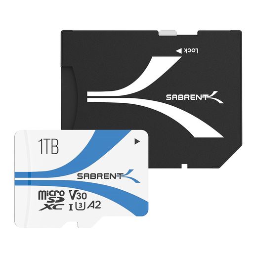 SABRENT MICRO SDカード 1TB, まいくろSDXC カード V30、メモリーカード、UHS-IIメモリーカード、PS5・PS4・MACBOOKその他のデバイスで最