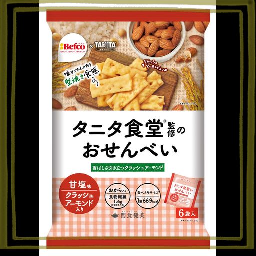 栗山米菓 タニタ食堂監修のおせんべい(アーモンド) 96G×12袋