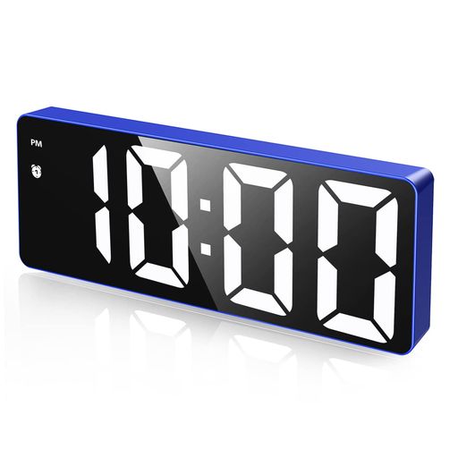 デジタルLED時計 目覚まし時計 置き時計 卓上時計 温度表示 カレンダー表示 明るさ調整 調光可能 大画面 アラーム機能 音声制御機能 スヌ