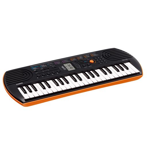 CASIO(カシオ) 44ミニ鍵盤 電子キーボード SA-76 ブラック & オレンジ