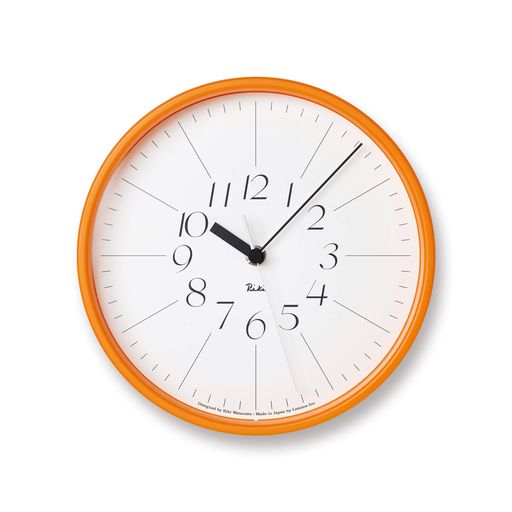 レムノス 掛け時計 リキ スチール クロック アナログ 橙 WR17-11 OR LEMNOS