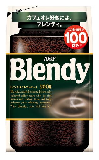 AGF(エージーエフ) ブレンディ 袋【 インスタントコーヒー 】【 水に溶けるコーヒー 】【 カフェオレ 好きに 】【 詰め替え 】 200グラム