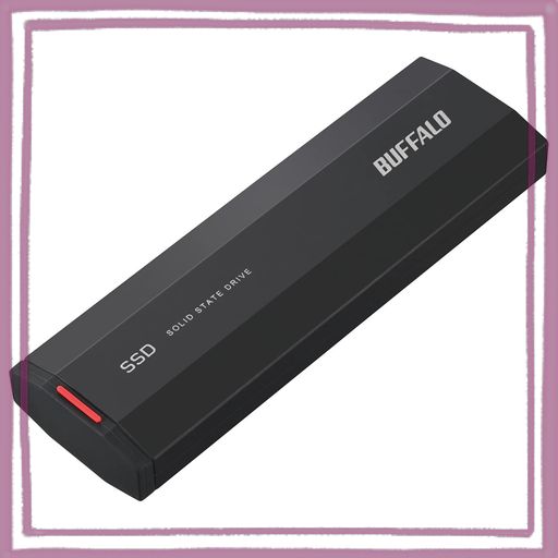 バッファロー SSD 外付け 1.0TB 小型 コンパクト ポータブル USB3.2GEN2 2,000MB/S ブラック SSD-PHE1.0U3-BA