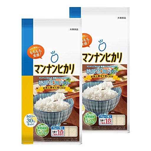 大塚食品 マンナンヒカリ 525G [スティックタイプ(75G×7袋入)] ×2個 【セット買い】