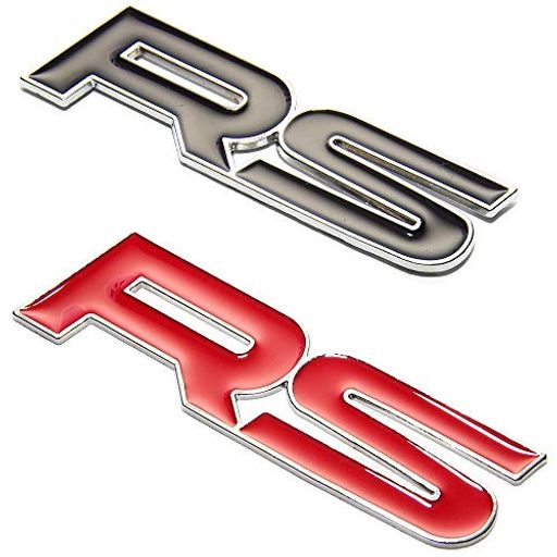 CAROVER 【 3D メタル 】 汎用 RS ステッカー レーシング 立体 スポーツ 車 車用 デカール シール かっこいい 文字 ロゴ おしゃれ 英語
